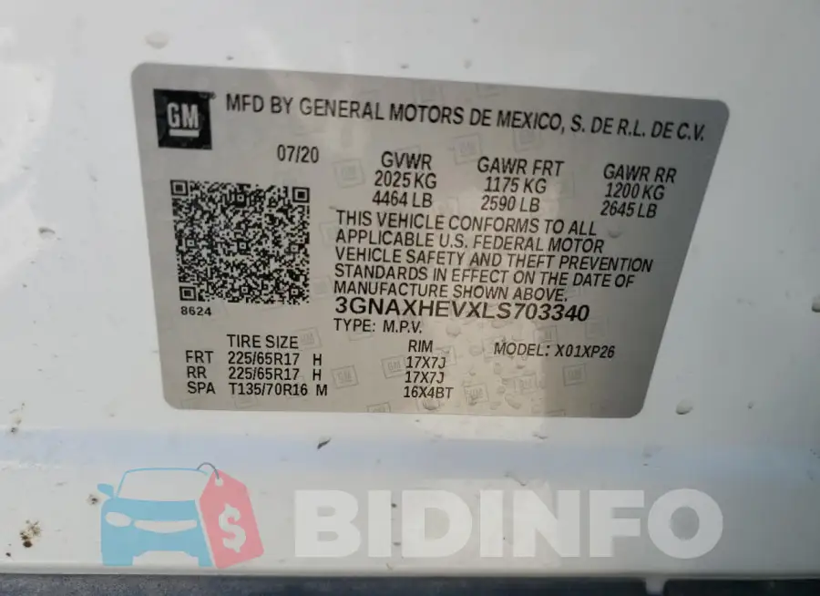 3GNAXHEVXLS703340 Photo# 13