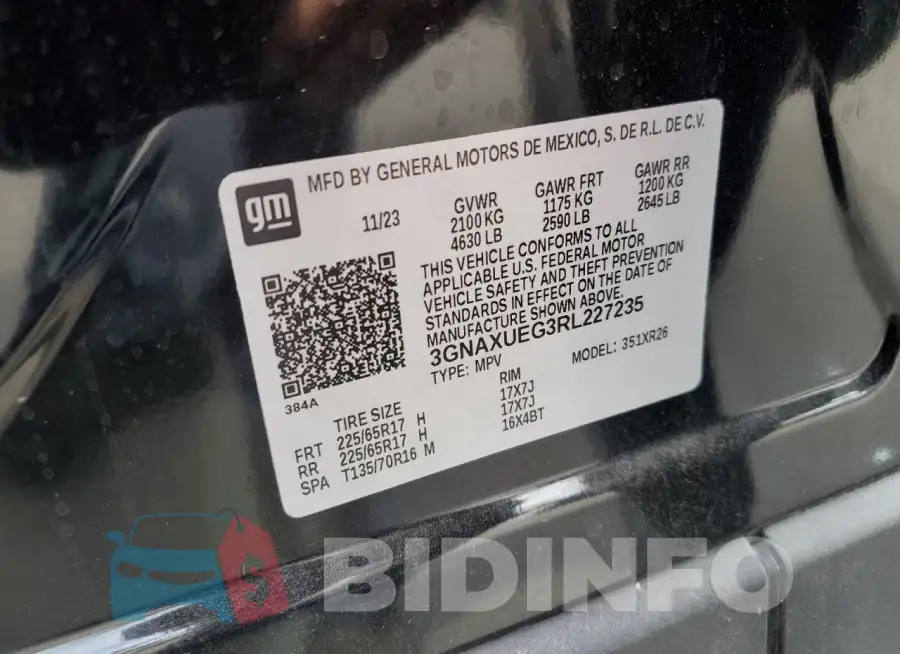 3GNAXUEG3RL227235 Photo# 13