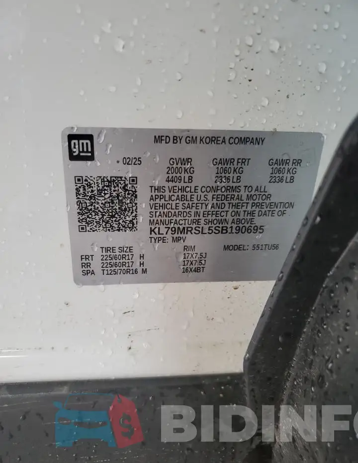 KL79MRSL5SB190695 Photo# 13
