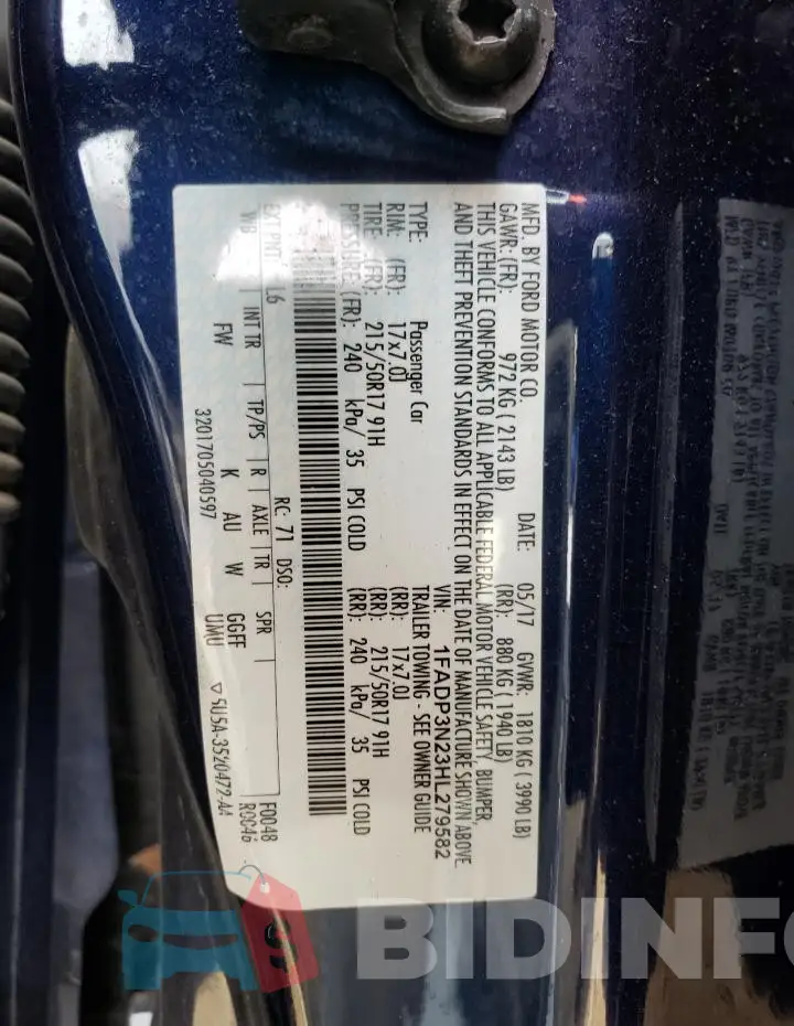 1FADP3N23HL279582 Photo# 12