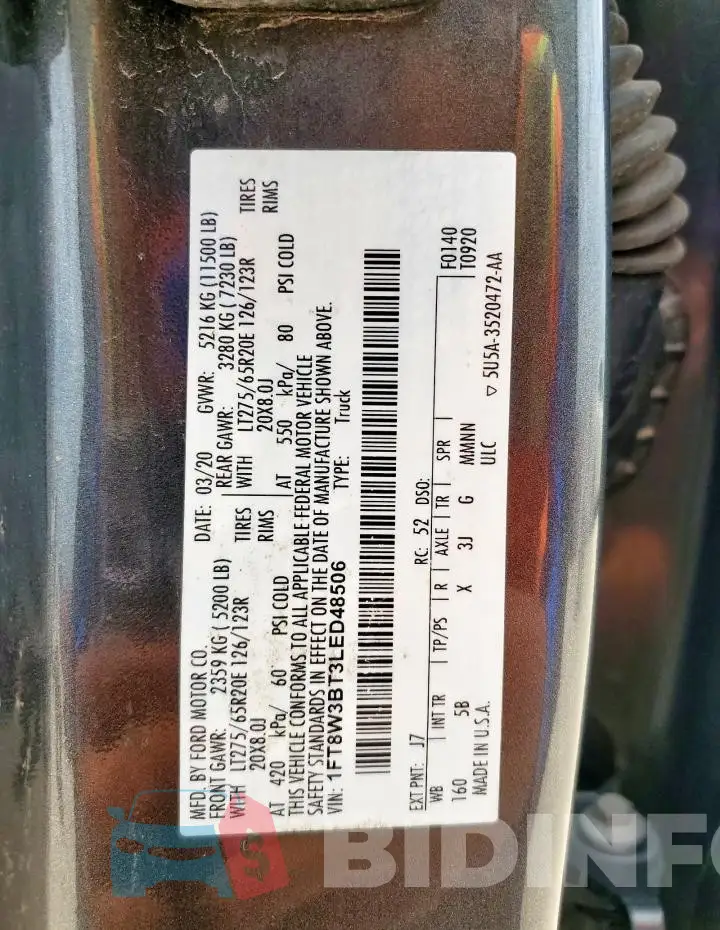 1FT8W3BT3LED48506 Photo# 12