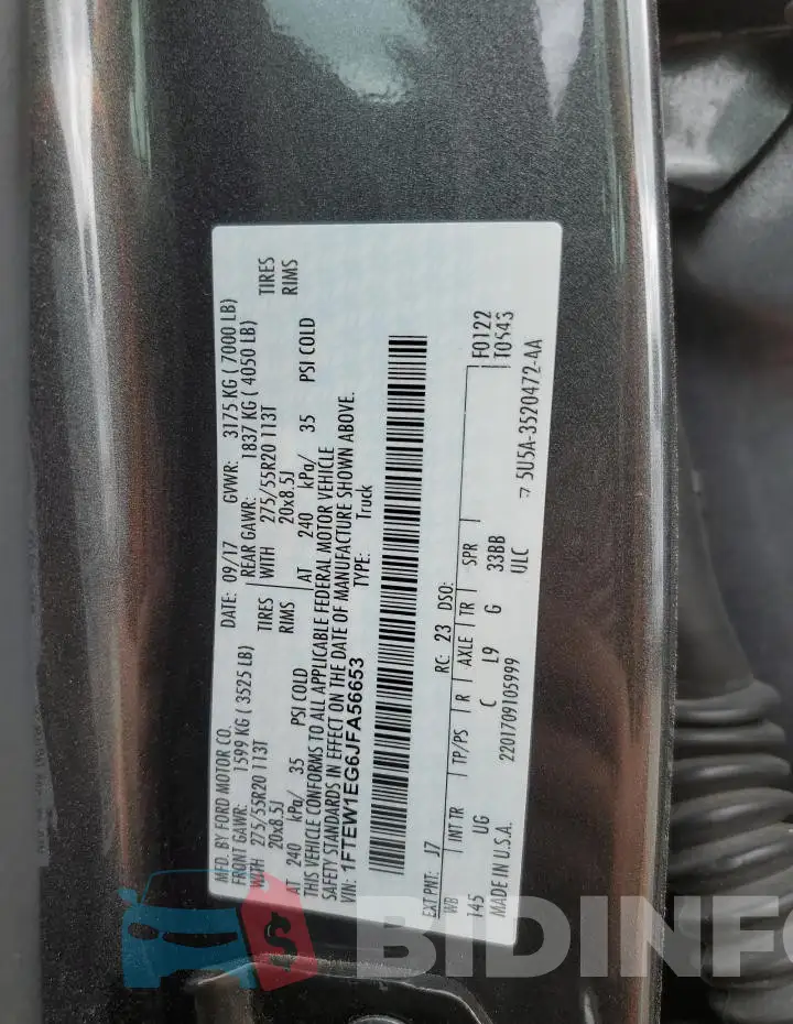 1FTEW1EG6JFA56653 Photo# 12