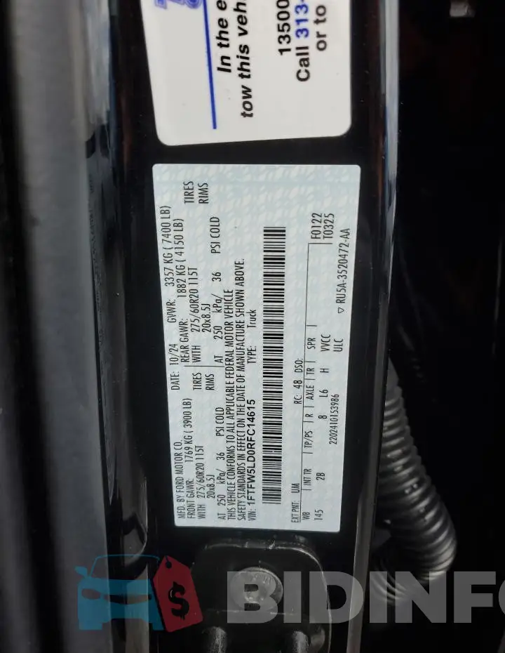 1FTFW5LD0RFC14615 Photo# 12