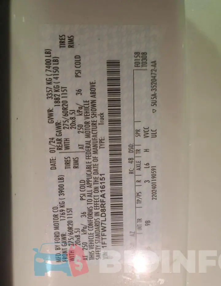 1FTFW7LD8RFA16151 Photo# 13