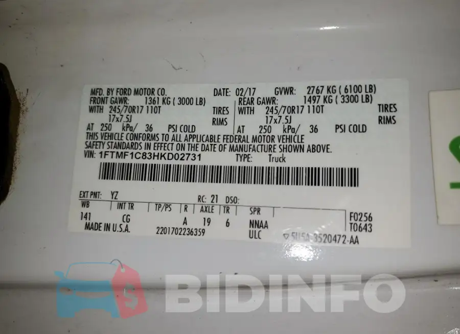 1FTMF1C83HKD02731 Photo# 12