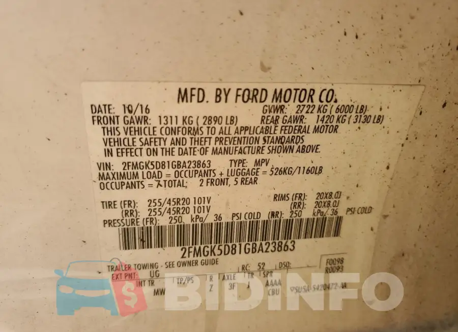 2FMGK5D81GBA23863 Photo# 13