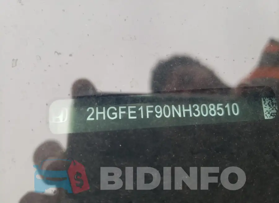 2HGFE1F90NH308510 Photo# 12