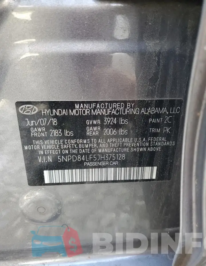 5NPD84LF5JH375128 Photo# 12