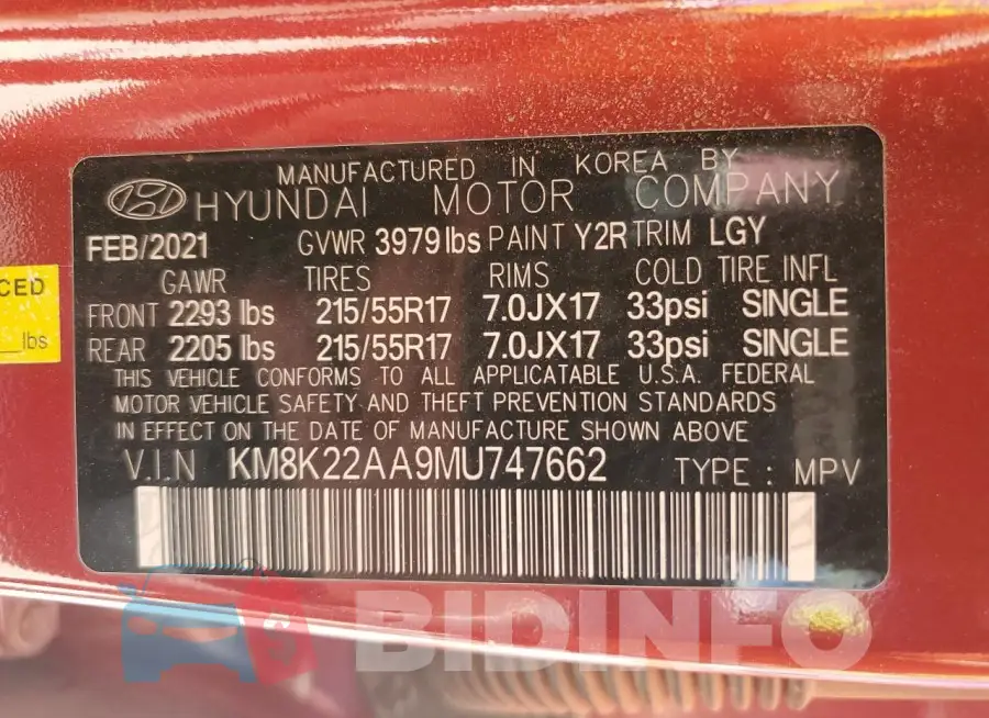 KM8K22AA9MU747662 Photo# 14