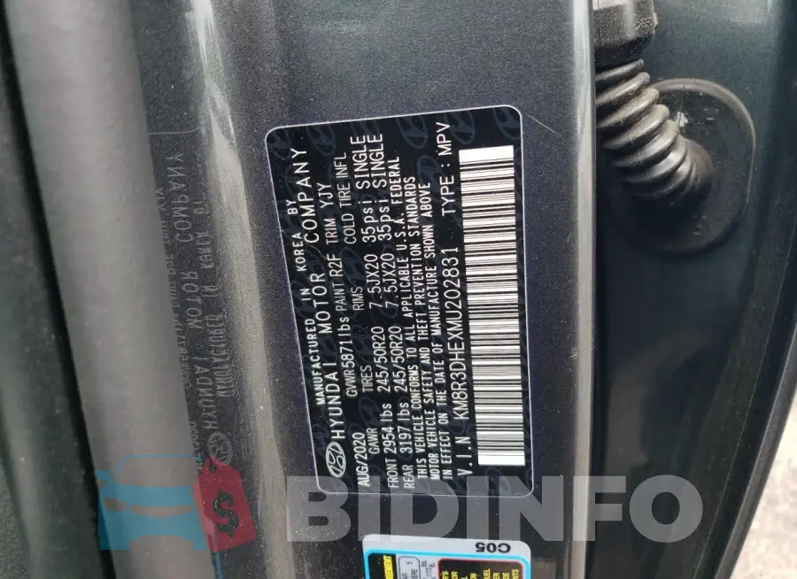 KM8R3DHEXMU202831 Photo# 13