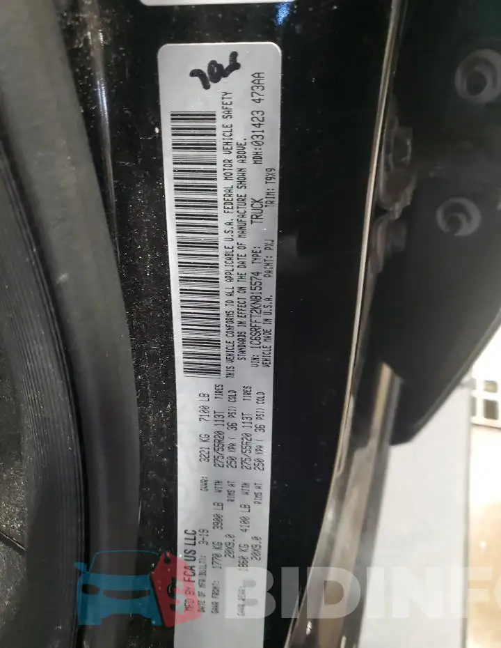 1C6SRFFT2KN815574 Photo# 12