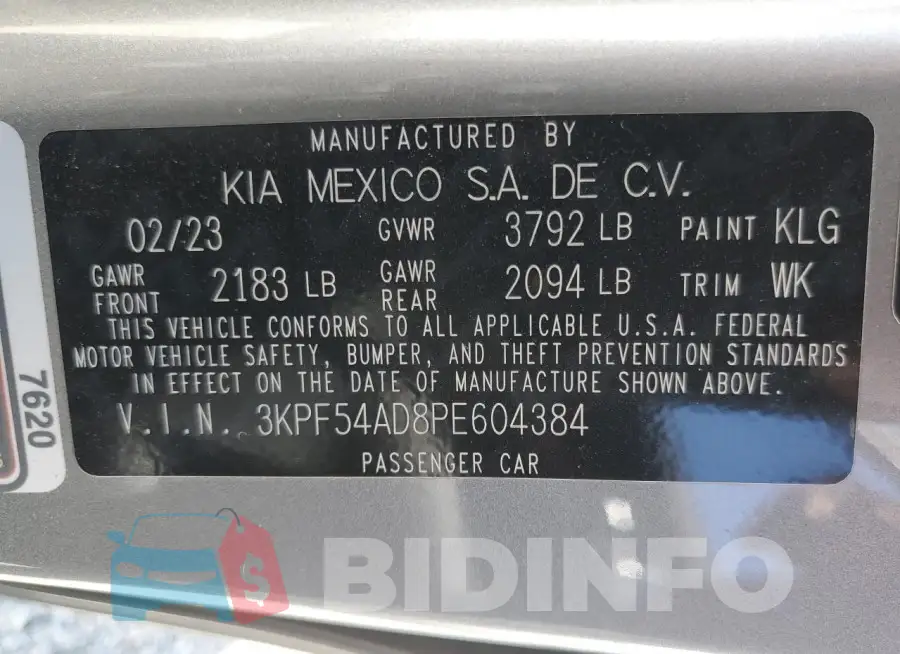 3KPF54AD8PE604384 Photo# 13
