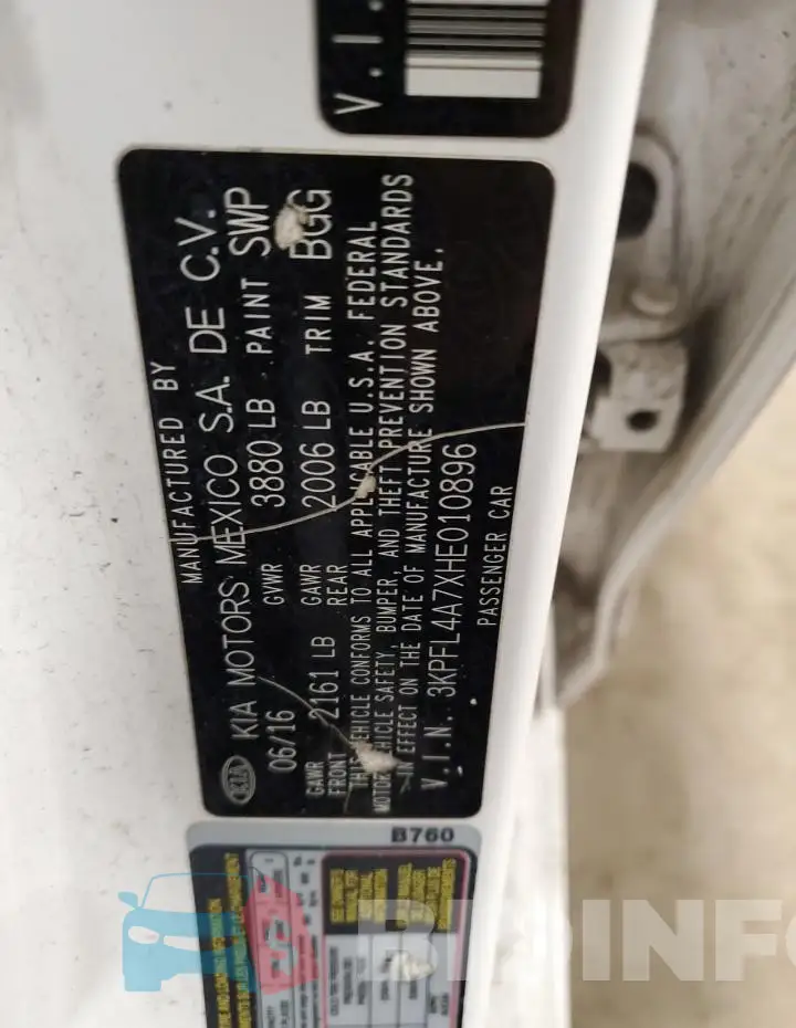 3KPFL4A7XHE010896 Photo# 12