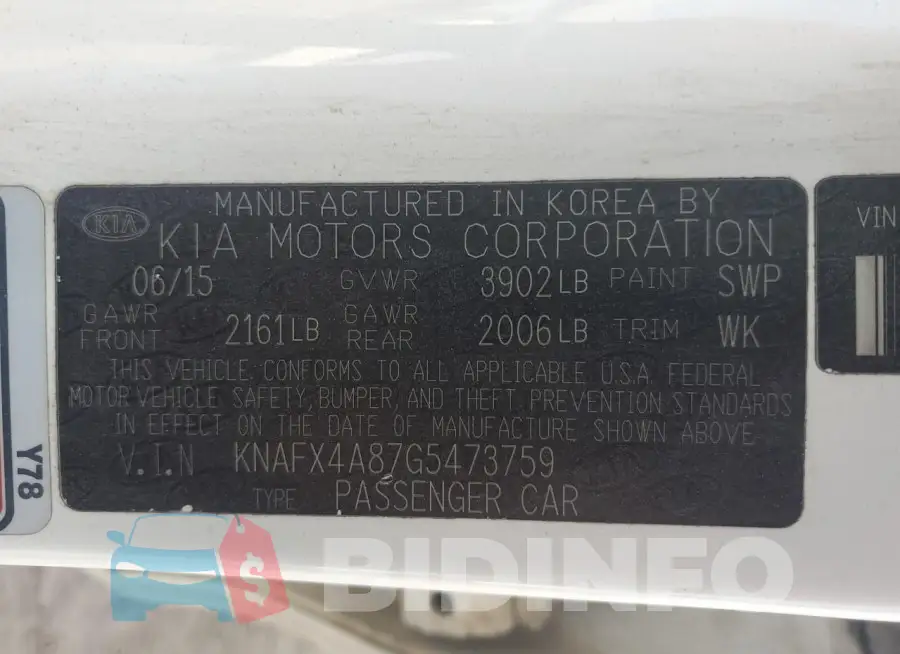 KNAFX4A87G5473759 Photo# 12