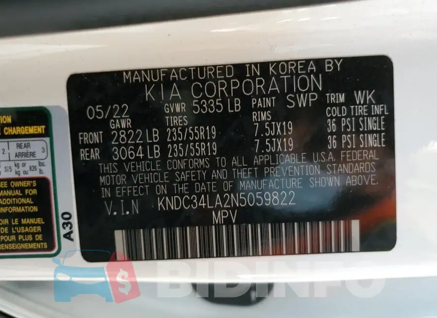 KNDC34LA2N5059822 Photo# 13