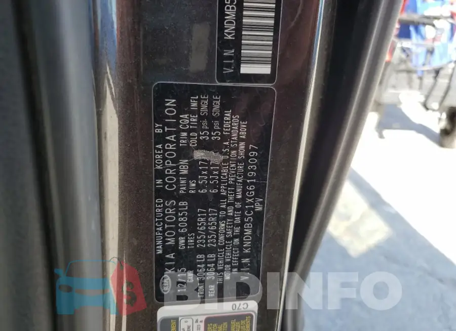 KNDMB5C1XG6193097 Photo# 13