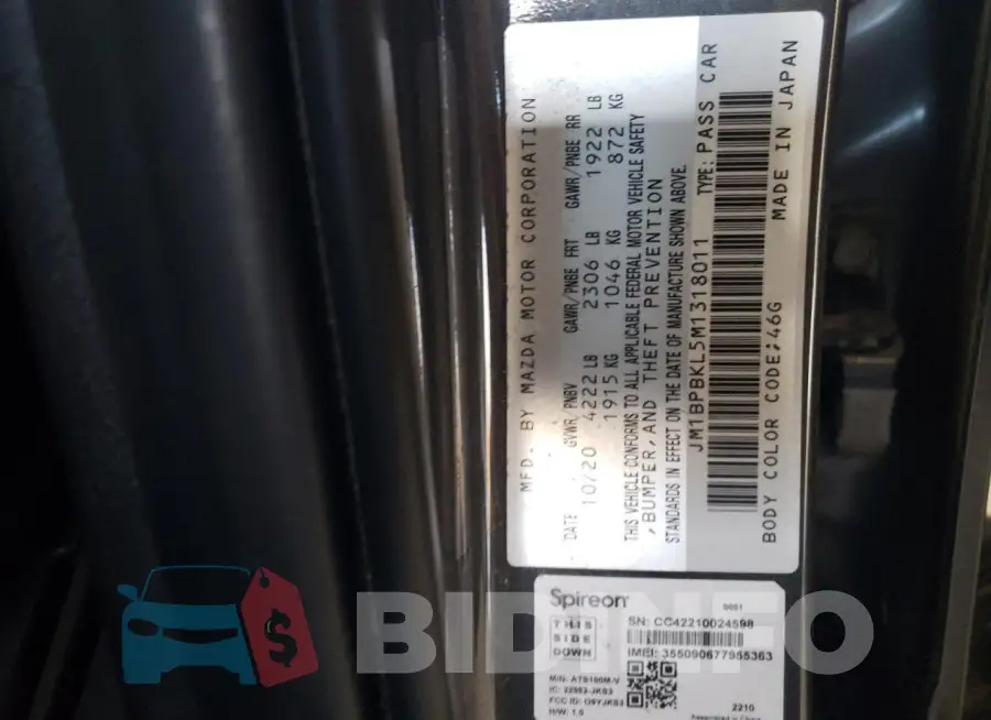 JM1BPBKL5M1318011 Photo# 13