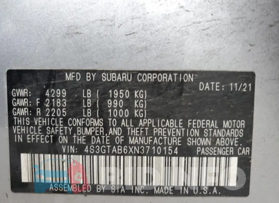 4S3GTAB6XN3710154 Photo# 14