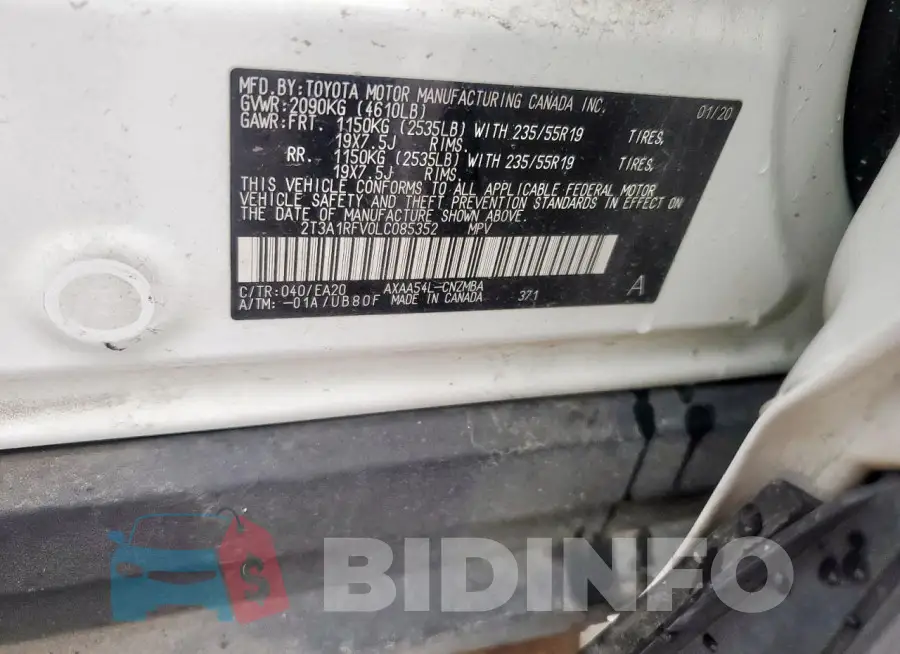 2T3A1RFV0LC085352 Photo# 13