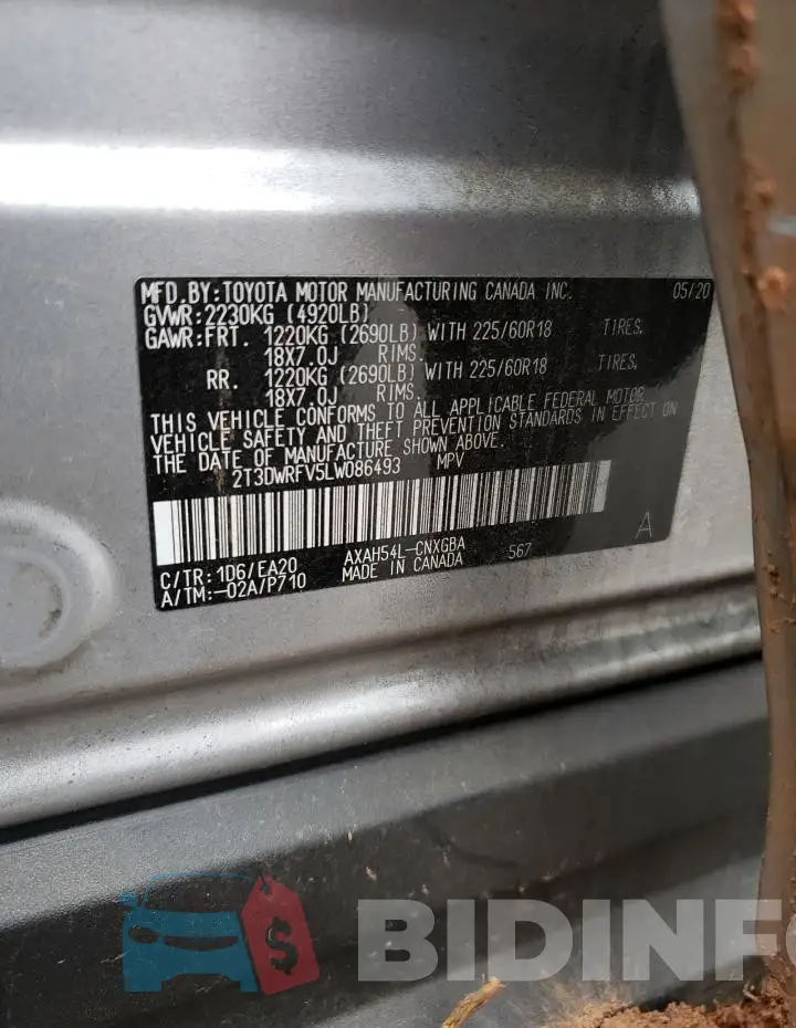 2T3DWRFV5LW086493 Photo# 13