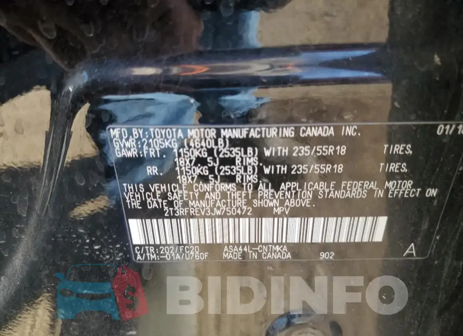2T3RFREV3JW750472 Photo# 13