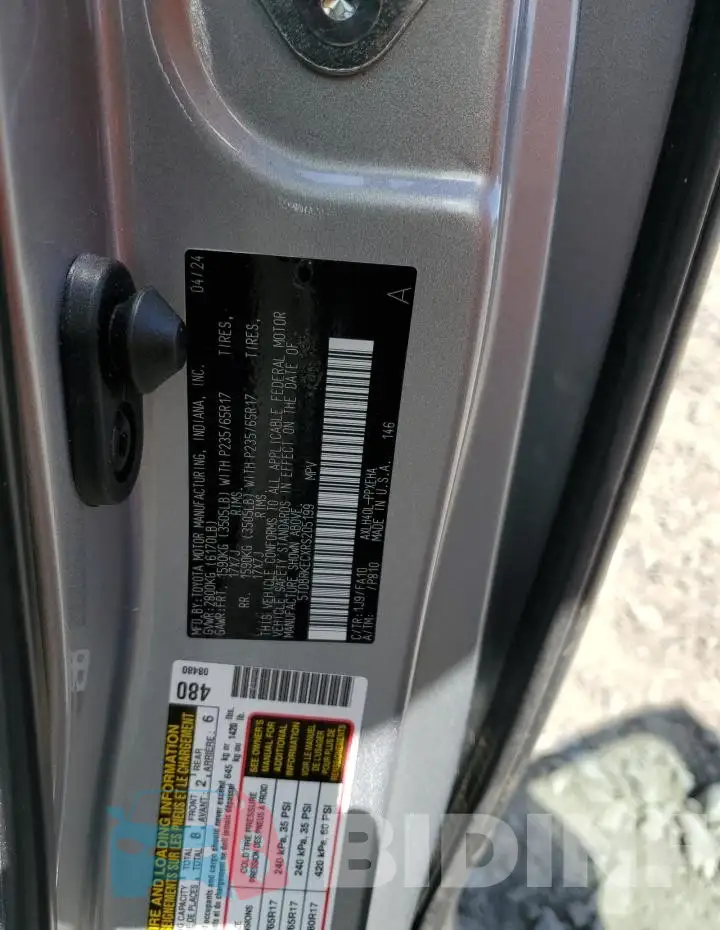 5TDBRKECXRS205199 Photo# 13