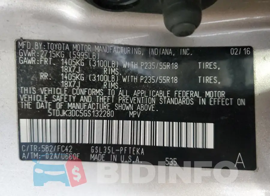 5TDJK3DC5GS132280 Photo# 13
