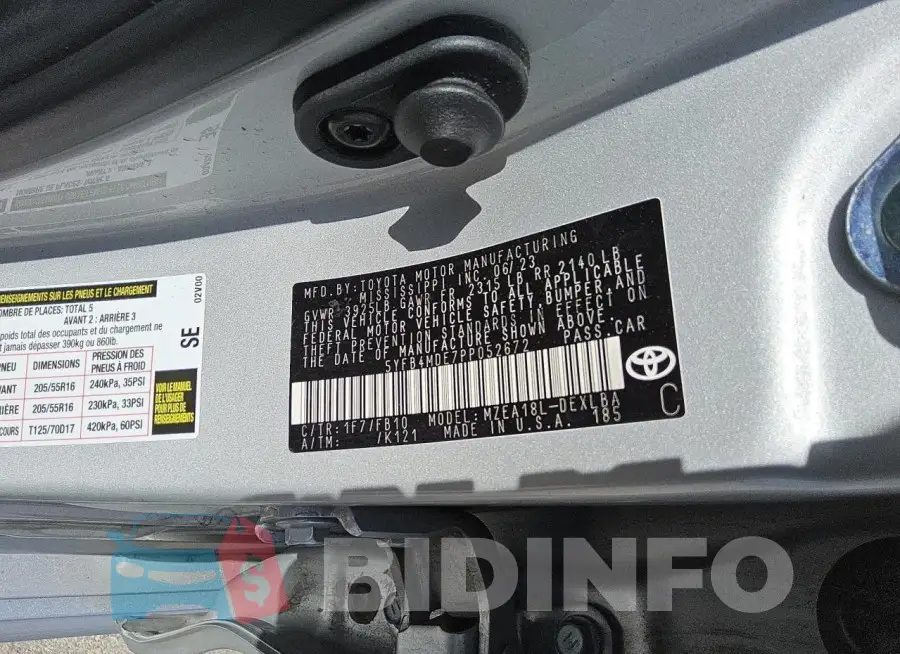 5YFB4MDE7PP052672 Photo# 12
