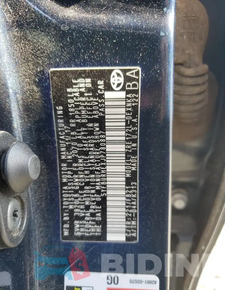 5YFBURHEXJP780887 Photo# 12