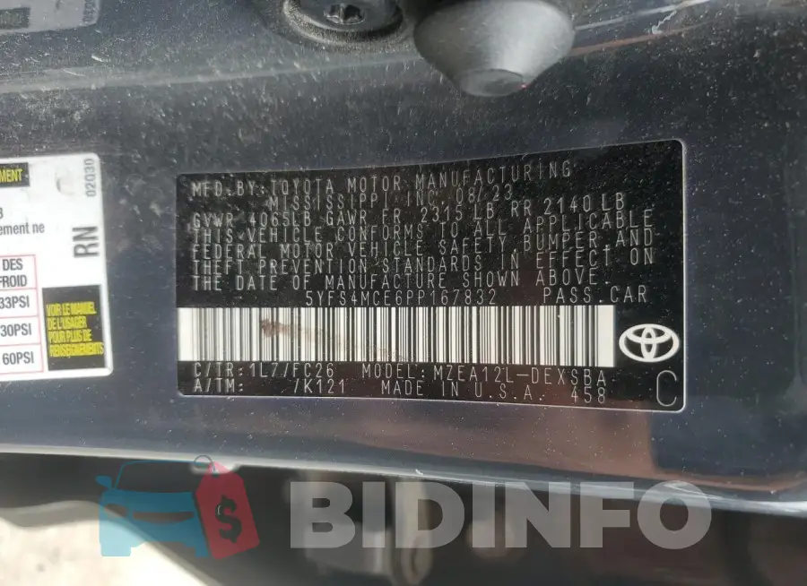 5YFS4MCE6PP167832 Photo# 13