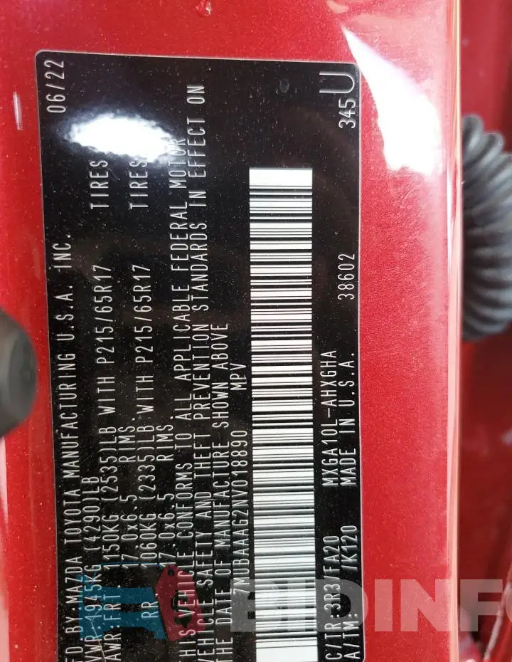 7MUBAAAG2NV018890 Photo# 13