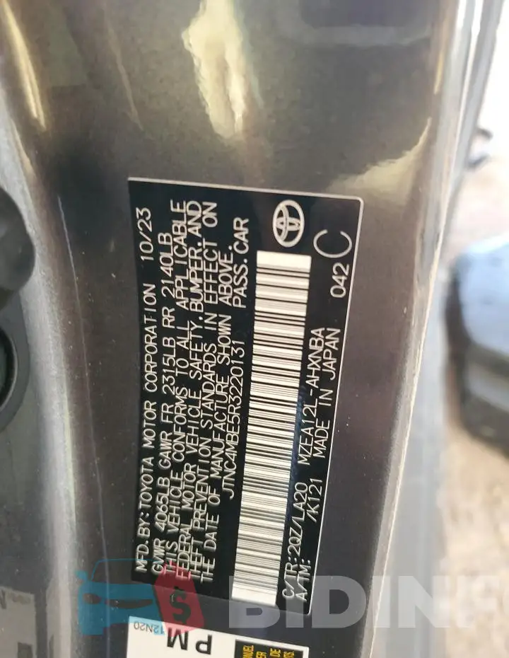 JTNC4MBE5R3220131 Photo# 12