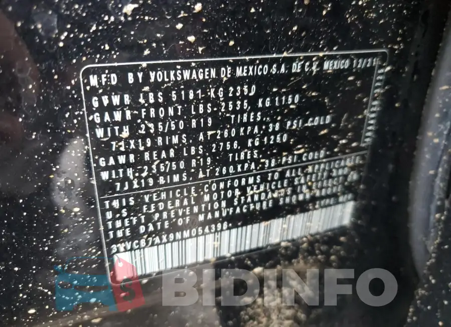 3VVCB7AX9NM054396 Photo# 13