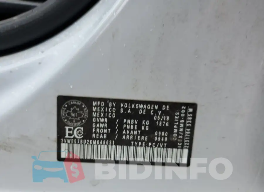 3VWE57BU2KM048631 Photo# 13