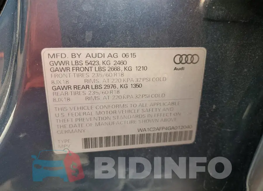 WA1C2AFP4GA012040 Photo# 13