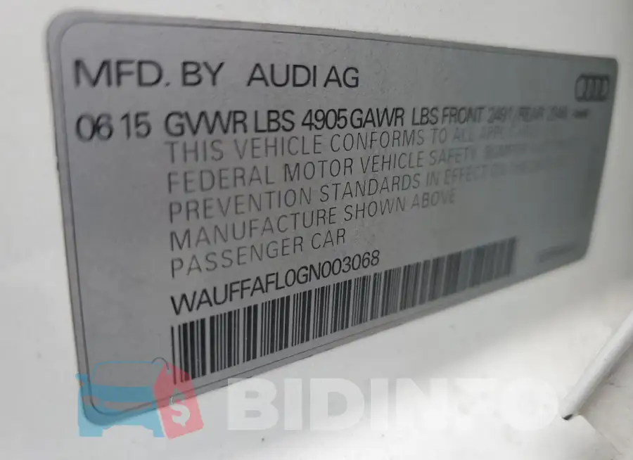 WAUFFAFL0GN003068 Photo# 12