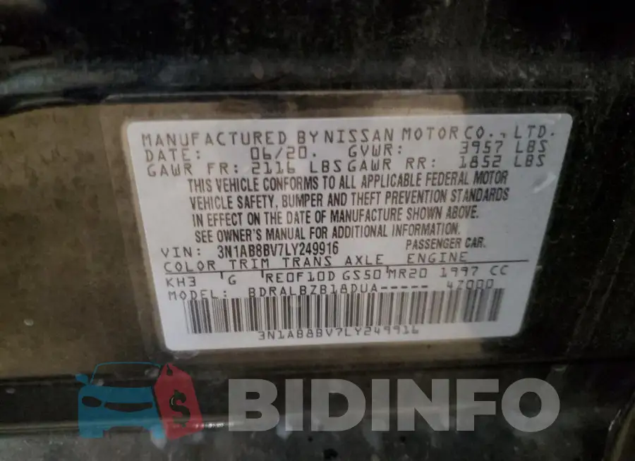 3N1AB8BV7LY249916 Photo# 12