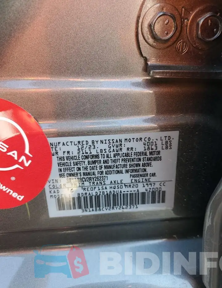 3N1AB8CV2RY262371 Photo# 12