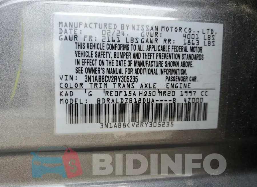 3N1AB8CV2RY305235 Photo# 12