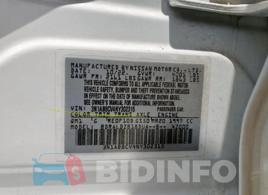 3N1AB8CV4NY302315 Photo# 12