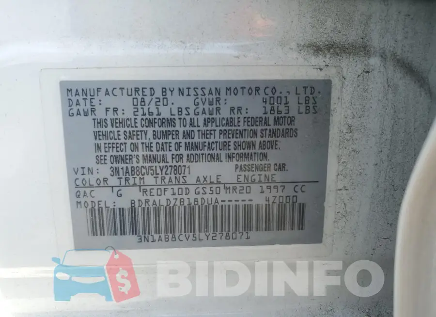 3N1AB8CV5LY278071 Photo# 12