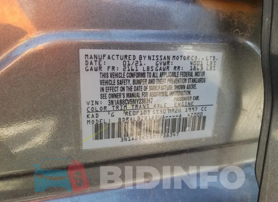 3N1AB8CV5MY238347 Photo# 12