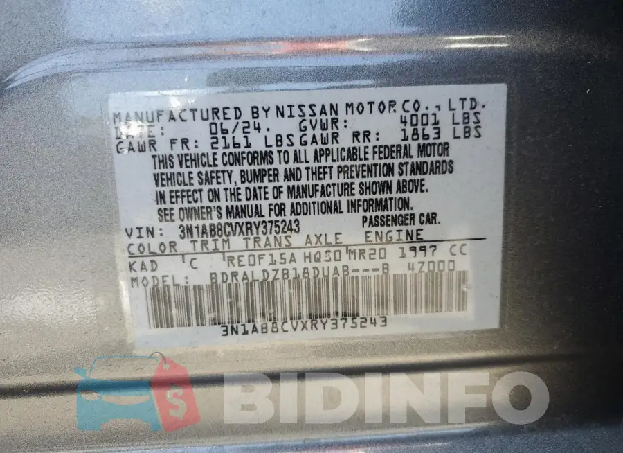 3N1AB8CVXRY375243 Photo# 12
