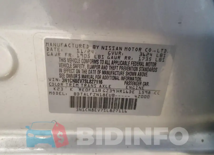 3N1CN8EV7SL827116 Photo# 12