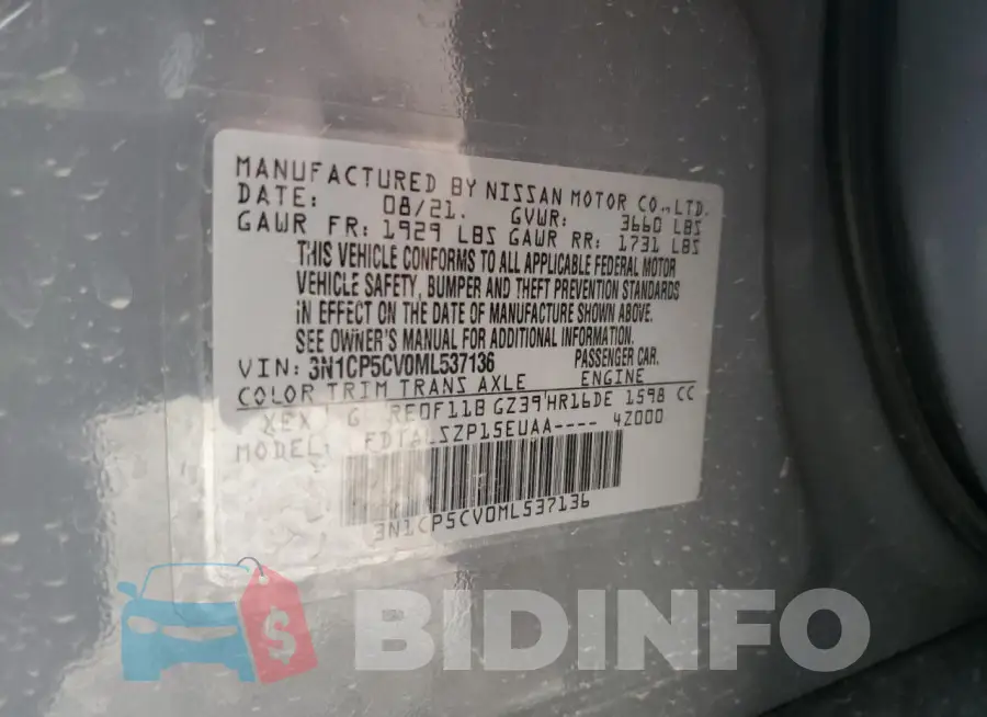 3N1CP5CV0ML537136 Photo# 12