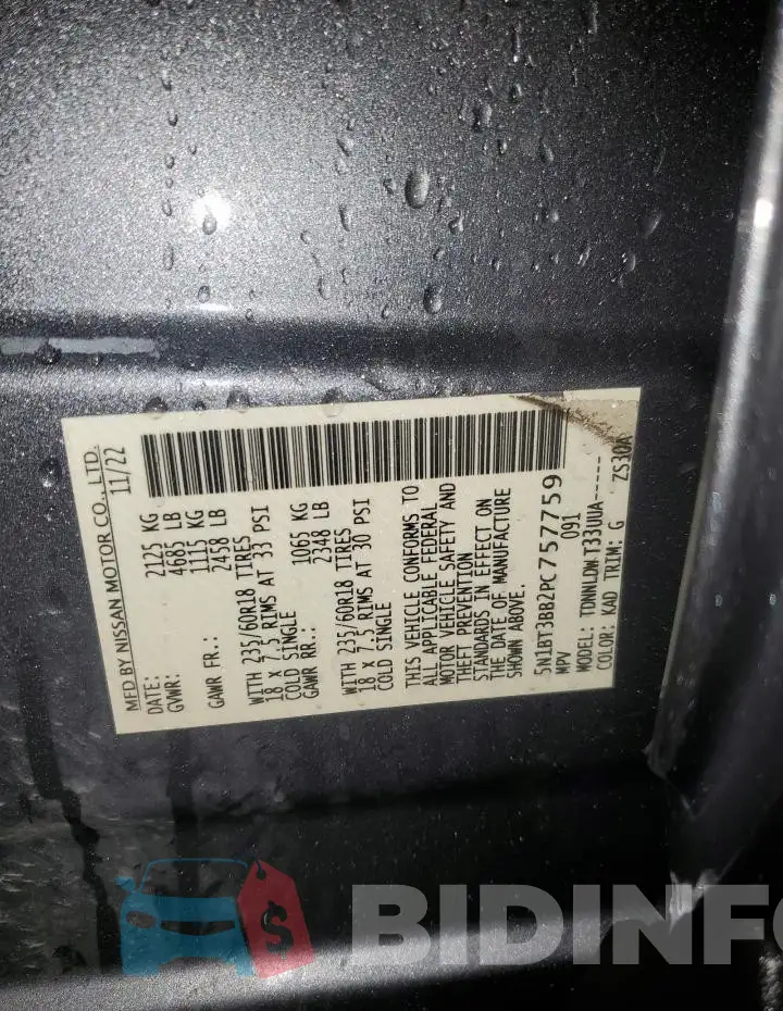 5N1BT3BB2PC757759 Photo# 13