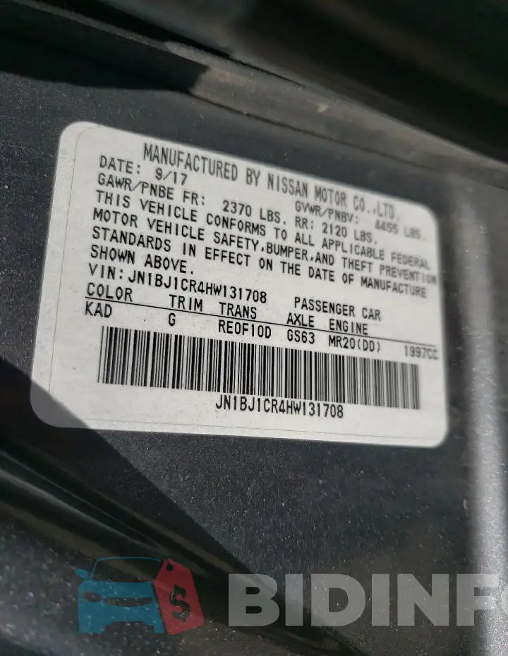 JN1BJ1CR4HW131708 Photo# 13
