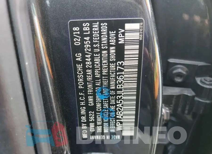 WP1AB2A53JLB36173 Photo# 14