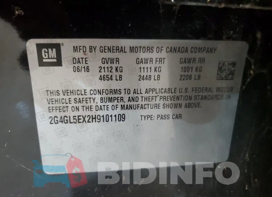 2G4GL5EX2H9101109 Photo# 12