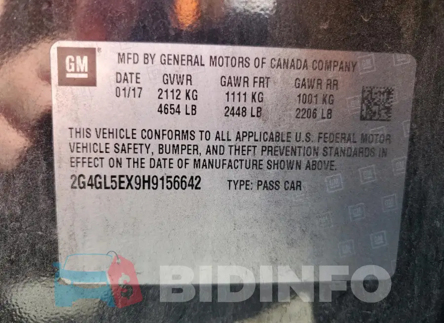 2G4GL5EX9H9156642 Photo# 12